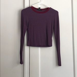 Long sleeve cropped shirt
